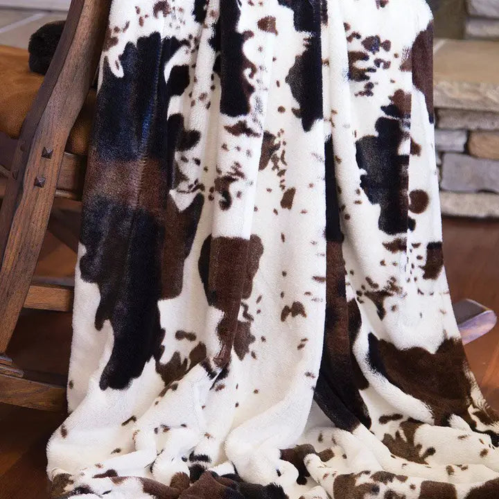 Cowhide Faux Fur Blanket